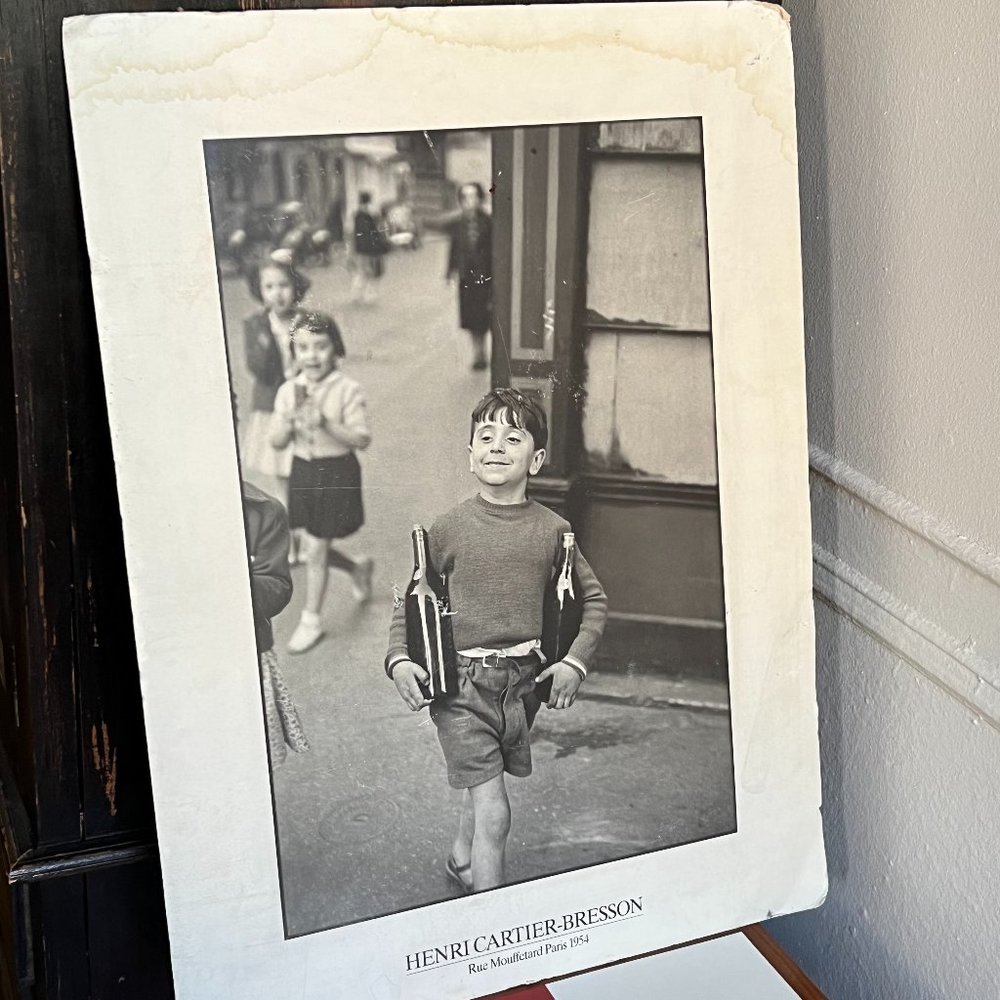 Vintage Henri Cartier-Bresson "Rue Mouffetard Paris 1954" Poster